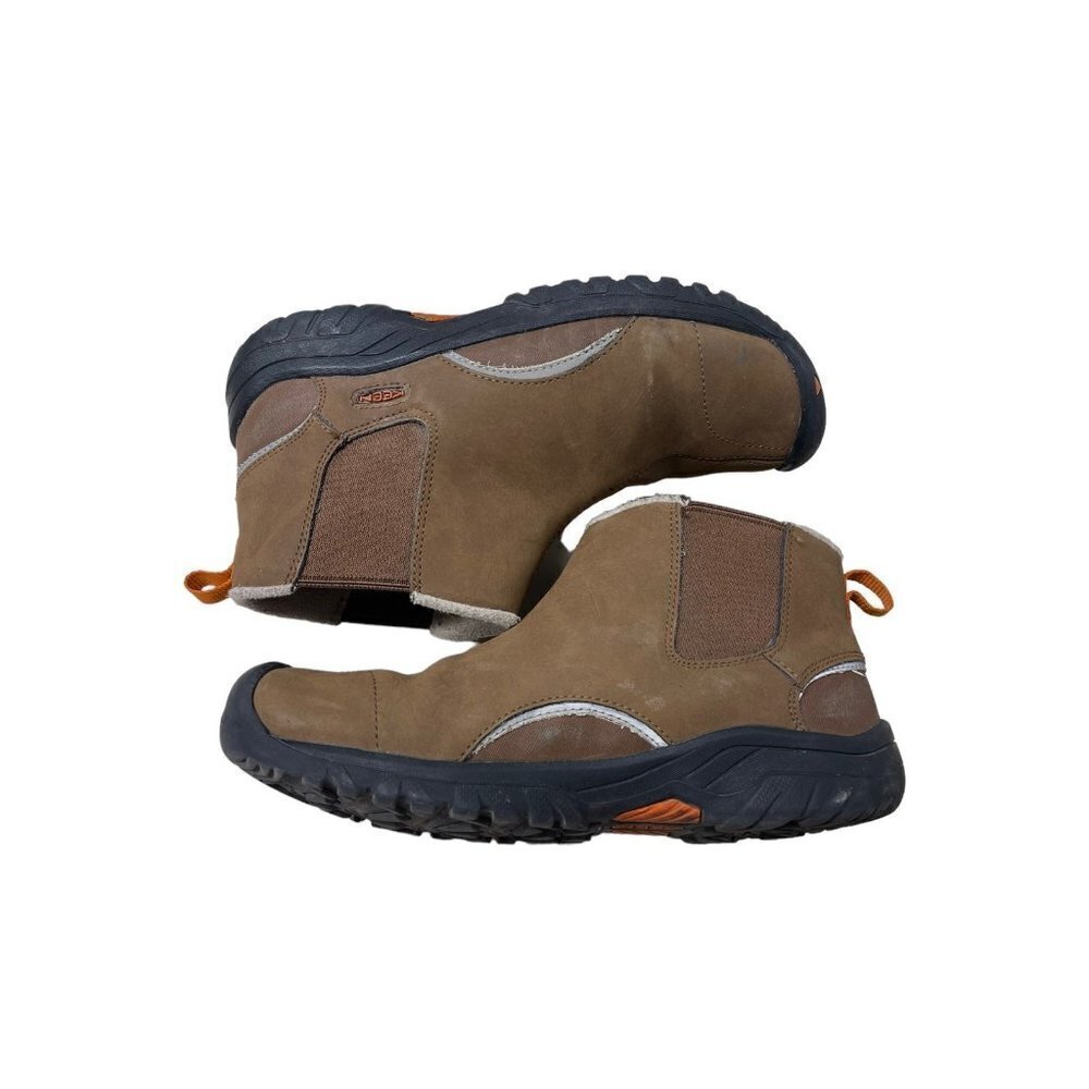 Keen 100g Insulation Waterproof Brown Leather Ankle Boots Thermal Insole 4Y